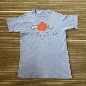 Vintage 90s Blue Taos New Mexico Aztec T-shirt